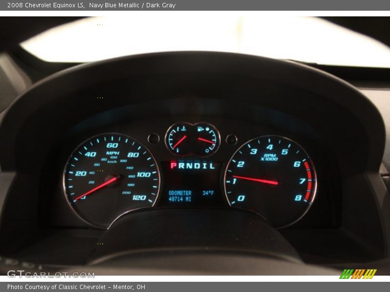 Navy Blue Metallic / Dark Gray 2008 Chevrolet Equinox LS