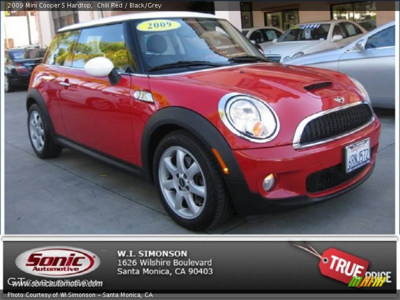 Chili Red / Black/Grey 2009 Mini Cooper S Hardtop