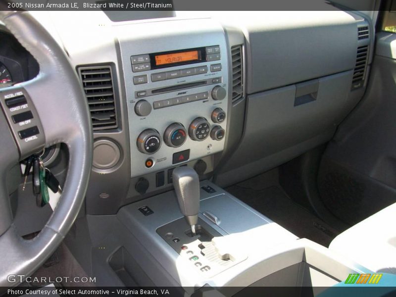 Blizzard White / Steel/Titanium 2005 Nissan Armada LE