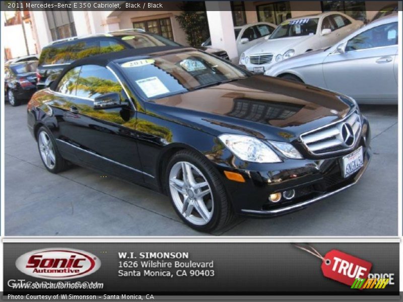 Black / Black 2011 Mercedes-Benz E 350 Cabriolet
