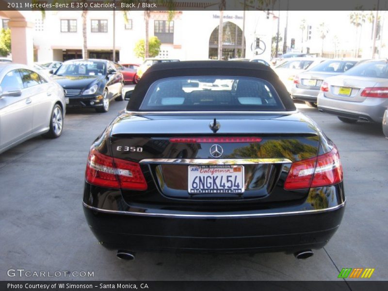 Black / Black 2011 Mercedes-Benz E 350 Cabriolet