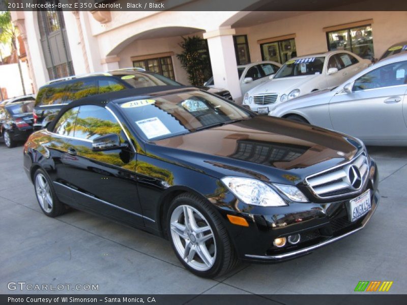 Black / Black 2011 Mercedes-Benz E 350 Cabriolet