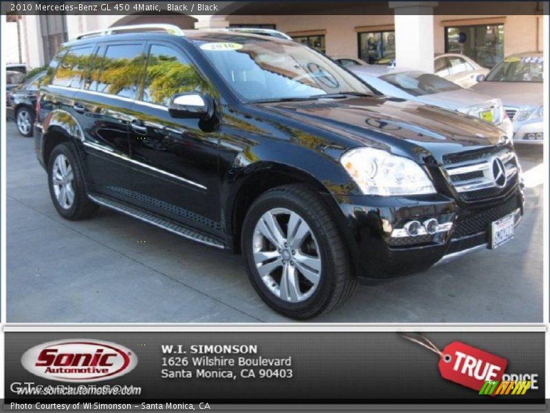 Black / Black 2010 Mercedes-Benz GL 450 4Matic