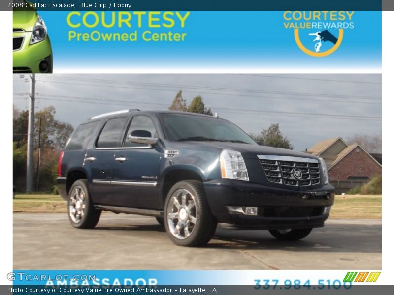 Blue Chip / Ebony 2008 Cadillac Escalade