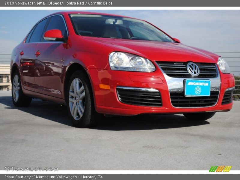 Salsa Red / Cornsilk Beige 2010 Volkswagen Jetta TDI Sedan