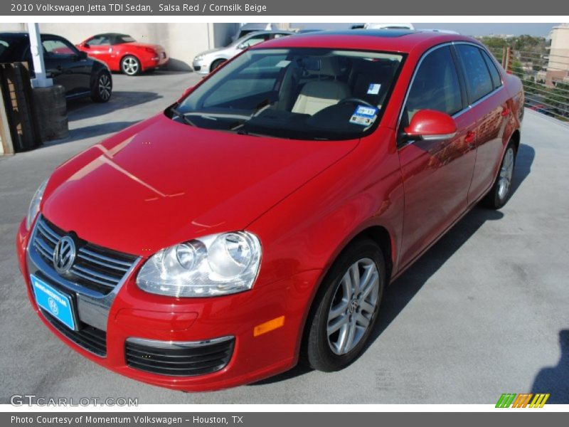 Salsa Red / Cornsilk Beige 2010 Volkswagen Jetta TDI Sedan