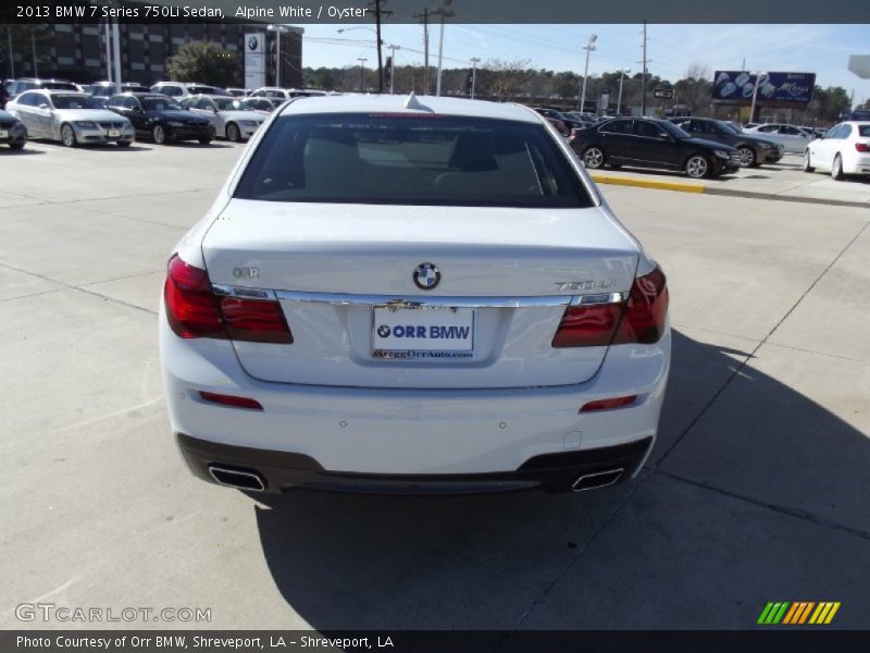 Alpine White / Oyster 2013 BMW 7 Series 750Li Sedan