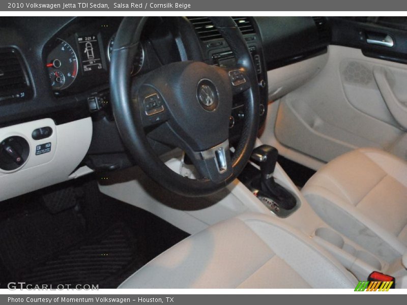 Salsa Red / Cornsilk Beige 2010 Volkswagen Jetta TDI Sedan
