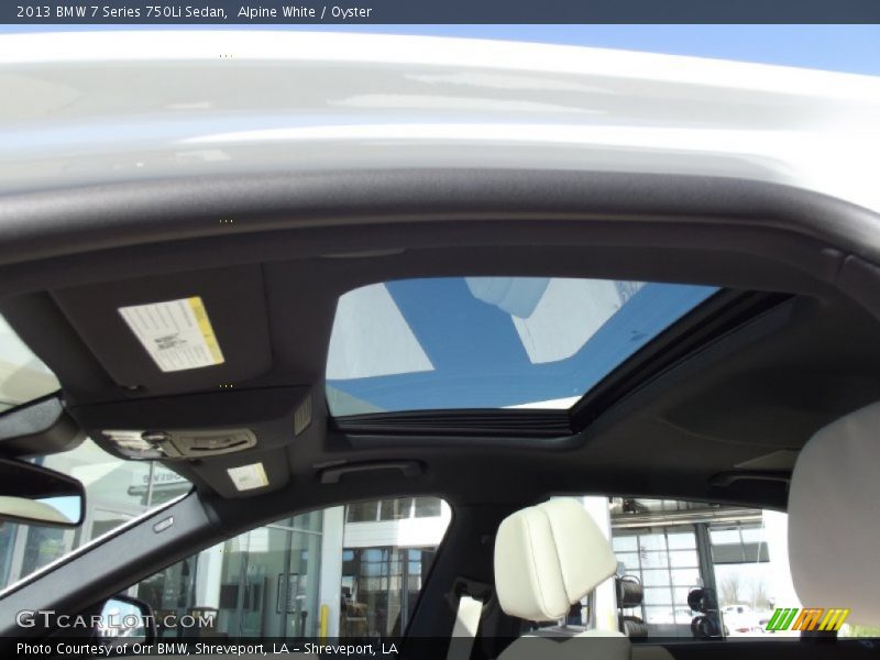 Alpine White / Oyster 2013 BMW 7 Series 750Li Sedan