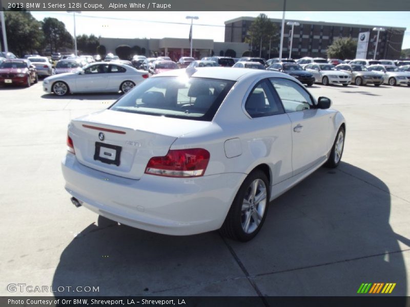 Alpine White / Taupe 2013 BMW 1 Series 128i Coupe