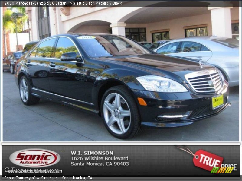 Majestic Black Metallic / Black 2010 Mercedes-Benz S 550 Sedan
