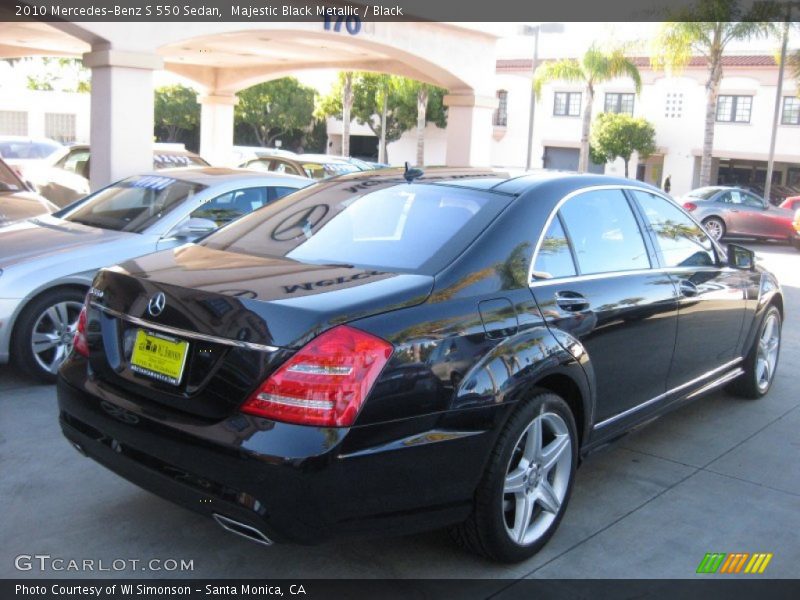 Majestic Black Metallic / Black 2010 Mercedes-Benz S 550 Sedan