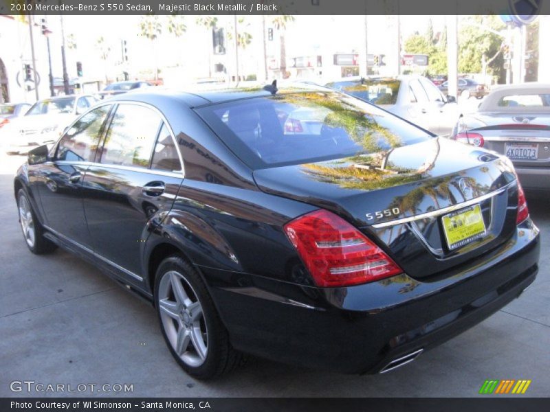 Majestic Black Metallic / Black 2010 Mercedes-Benz S 550 Sedan