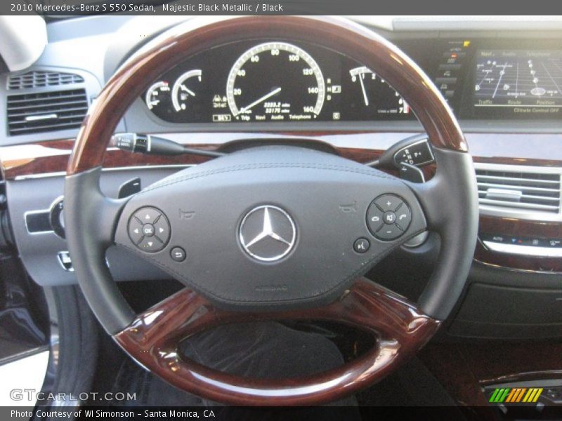 Majestic Black Metallic / Black 2010 Mercedes-Benz S 550 Sedan