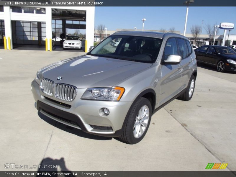 Titanium Silver Metallic / Black 2013 BMW X3 xDrive 28i