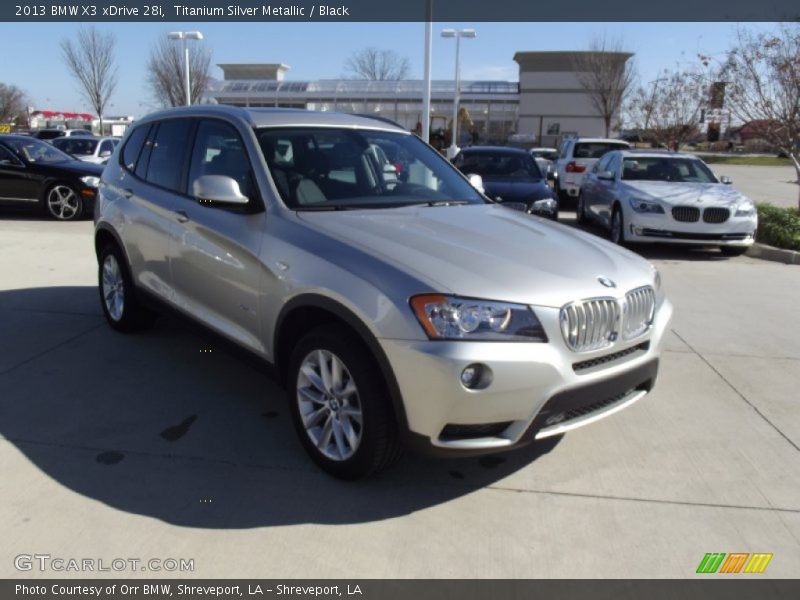 Titanium Silver Metallic / Black 2013 BMW X3 xDrive 28i