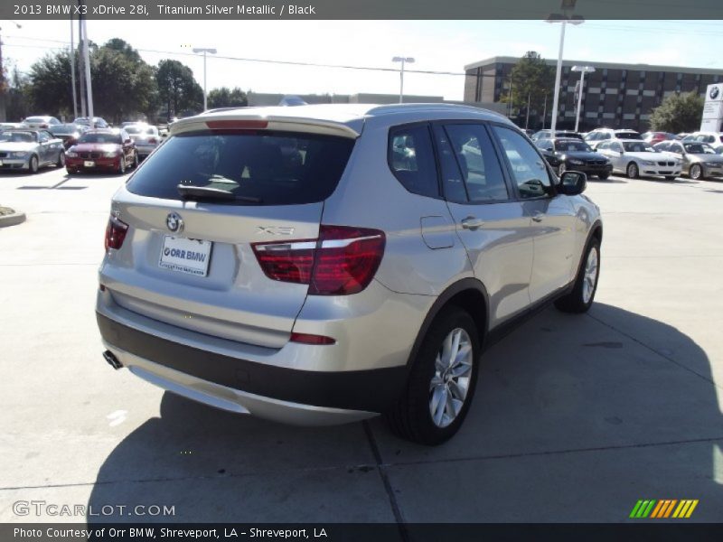 Titanium Silver Metallic / Black 2013 BMW X3 xDrive 28i