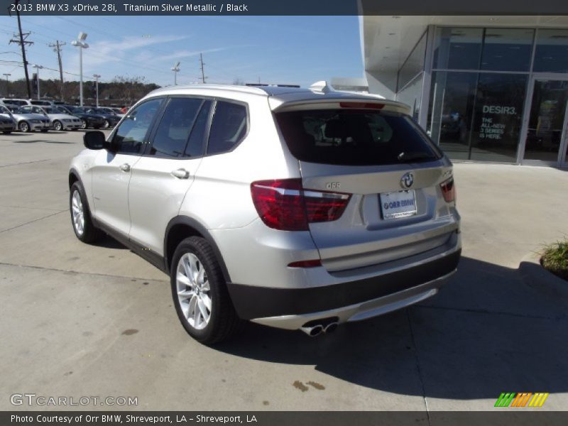 Titanium Silver Metallic / Black 2013 BMW X3 xDrive 28i