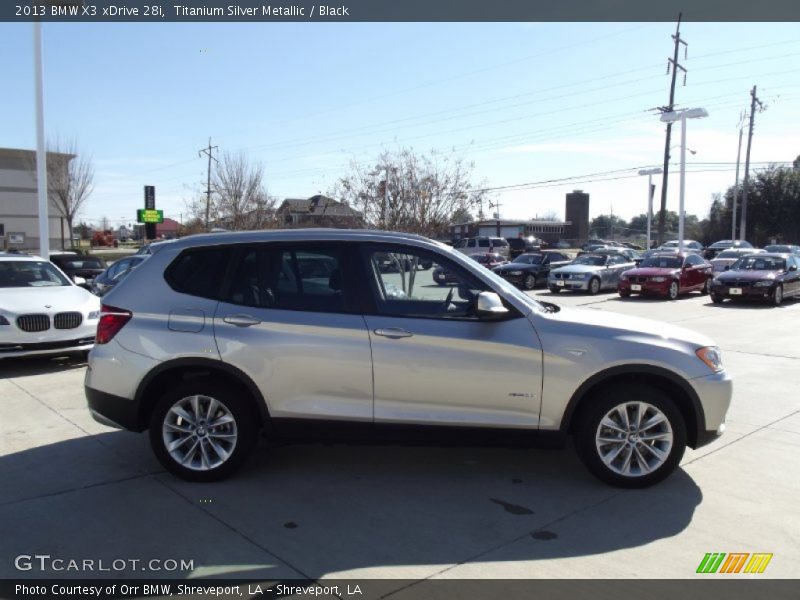 Titanium Silver Metallic / Black 2013 BMW X3 xDrive 28i