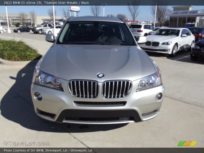 Titanium Silver Metallic / Black 2013 BMW X3 xDrive 28i