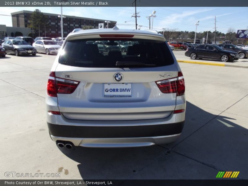 Titanium Silver Metallic / Black 2013 BMW X3 xDrive 28i