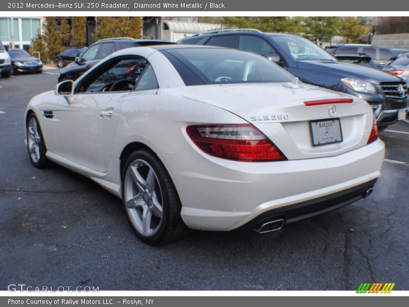 Diamond White Metallic / Black 2012 Mercedes-Benz SLK 250 Roadster