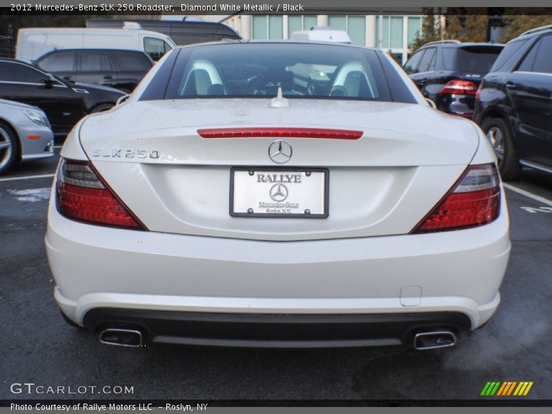 Diamond White Metallic / Black 2012 Mercedes-Benz SLK 250 Roadster