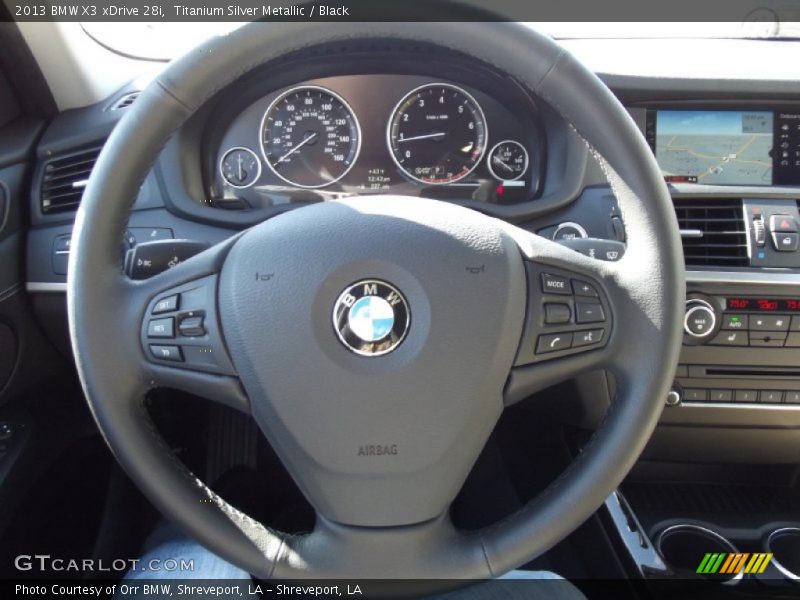 Titanium Silver Metallic / Black 2013 BMW X3 xDrive 28i