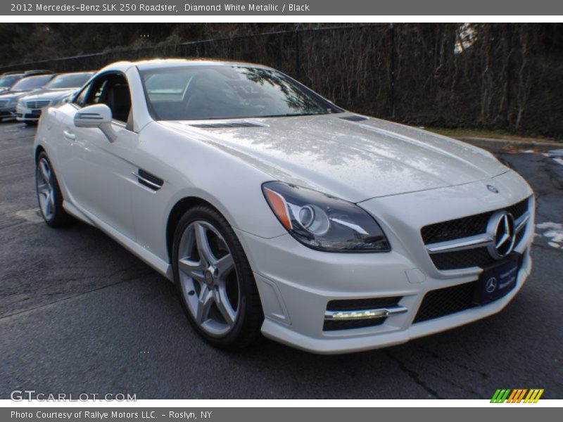 Diamond White Metallic / Black 2012 Mercedes-Benz SLK 250 Roadster