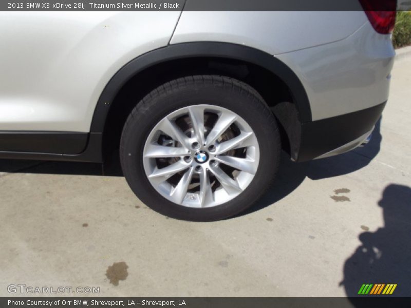 Titanium Silver Metallic / Black 2013 BMW X3 xDrive 28i