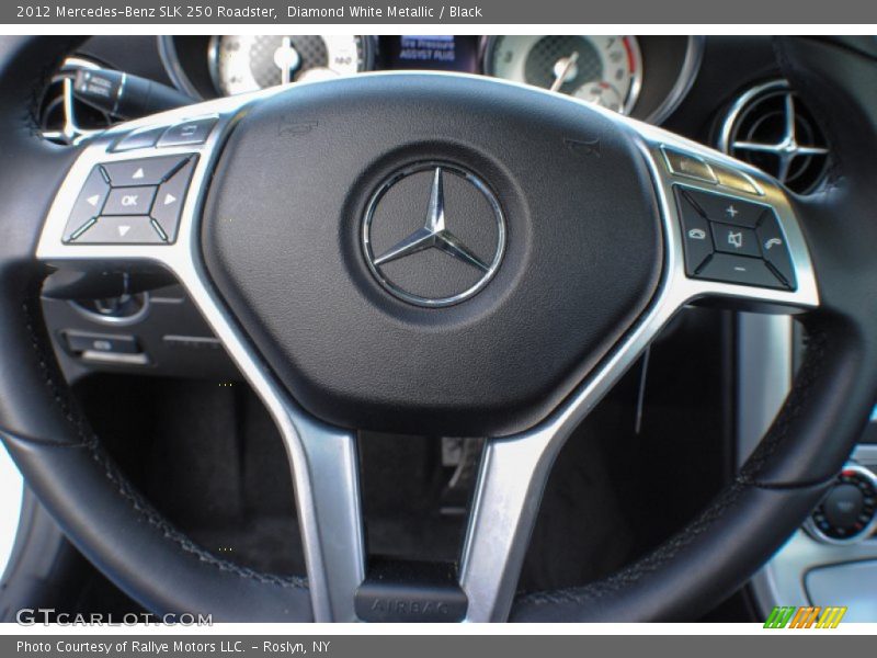 Diamond White Metallic / Black 2012 Mercedes-Benz SLK 250 Roadster