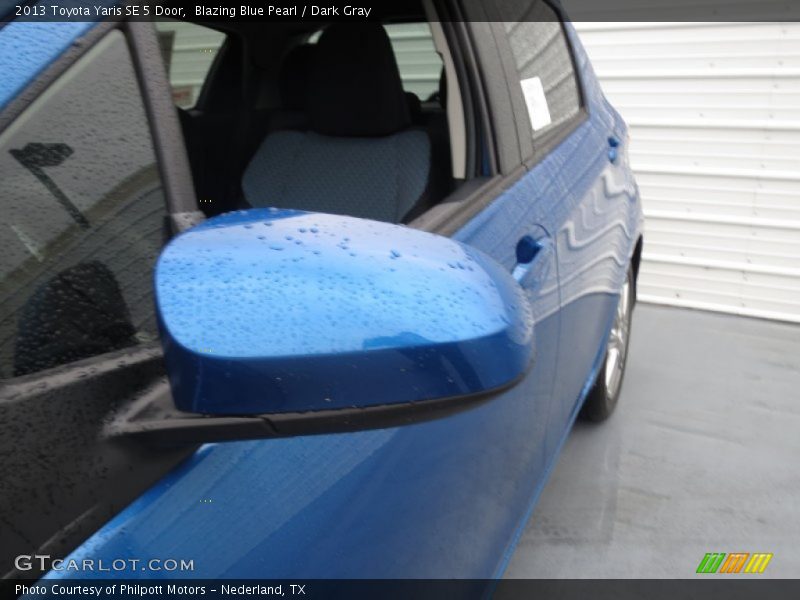 Blazing Blue Pearl / Dark Gray 2013 Toyota Yaris SE 5 Door