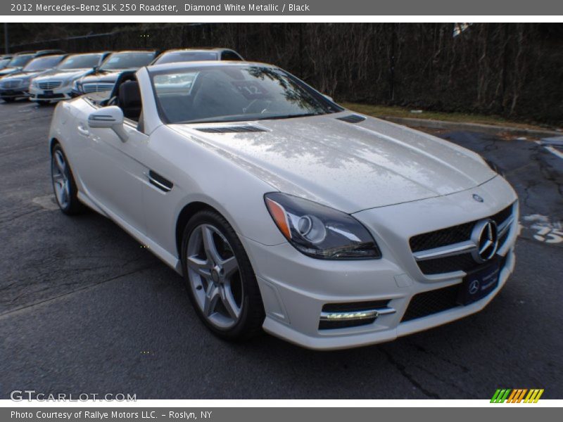 Diamond White Metallic / Black 2012 Mercedes-Benz SLK 250 Roadster