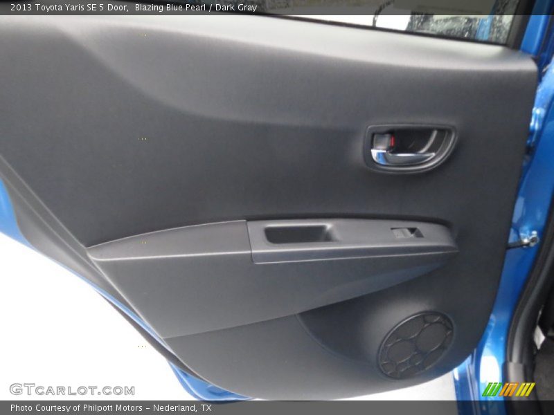 Blazing Blue Pearl / Dark Gray 2013 Toyota Yaris SE 5 Door