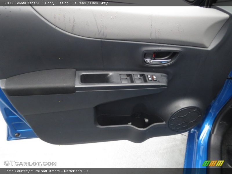 Blazing Blue Pearl / Dark Gray 2013 Toyota Yaris SE 5 Door