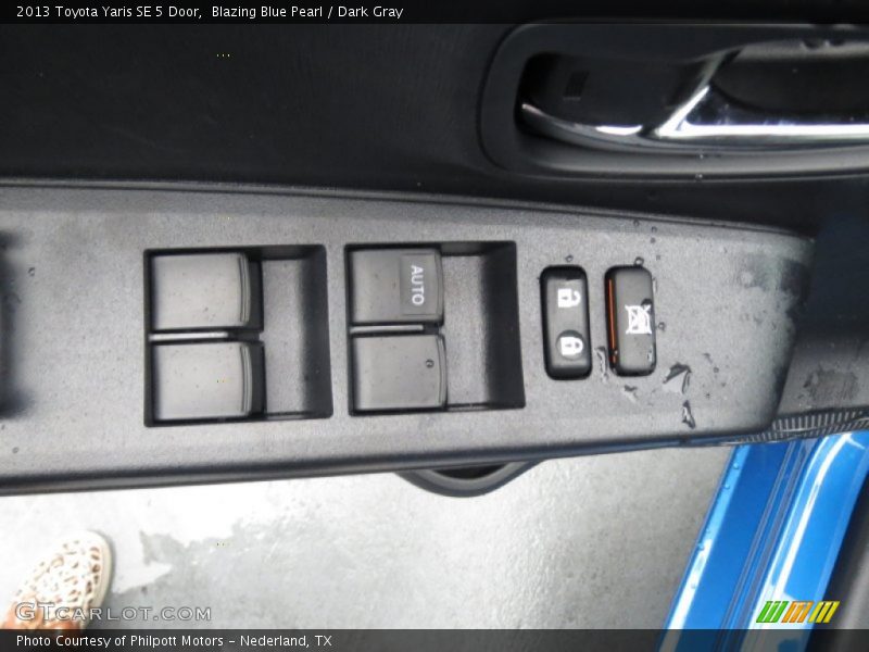 Blazing Blue Pearl / Dark Gray 2013 Toyota Yaris SE 5 Door