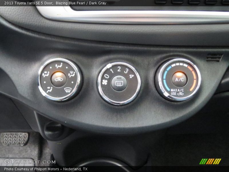 Controls of 2013 Yaris SE 5 Door