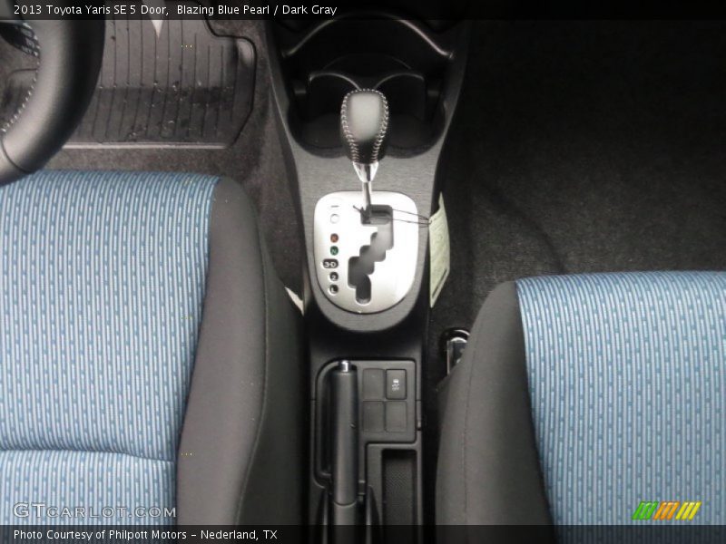 Blazing Blue Pearl / Dark Gray 2013 Toyota Yaris SE 5 Door