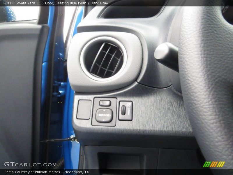 Blazing Blue Pearl / Dark Gray 2013 Toyota Yaris SE 5 Door