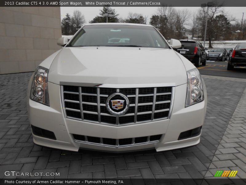 White Diamond Tricoat / Cashmere/Cocoa 2013 Cadillac CTS 4 3.0 AWD Sport Wagon