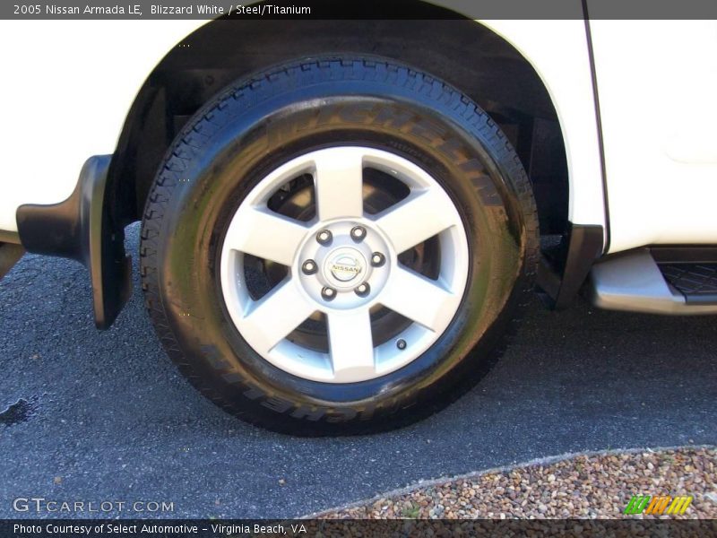 Blizzard White / Steel/Titanium 2005 Nissan Armada LE