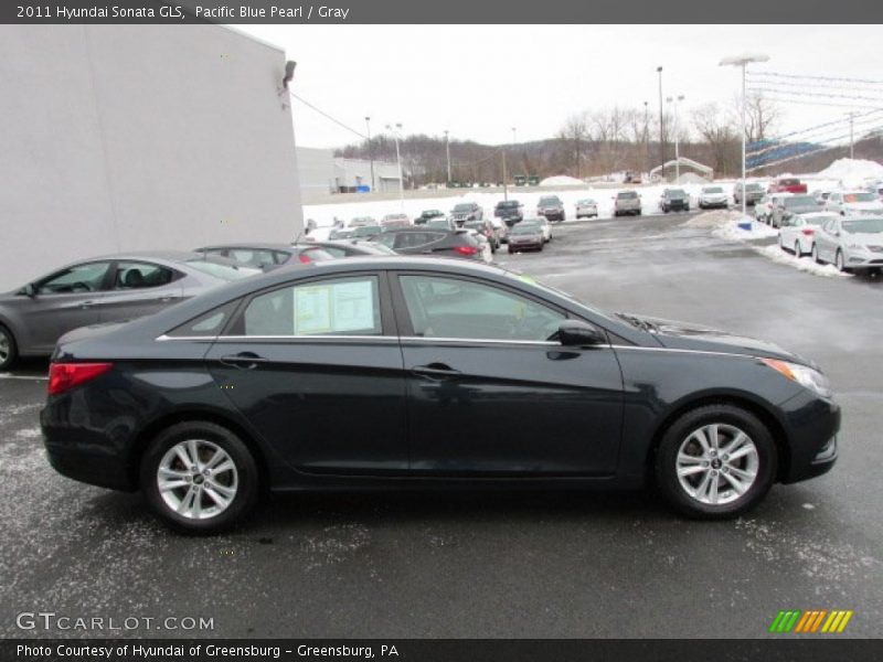 Pacific Blue Pearl / Gray 2011 Hyundai Sonata GLS