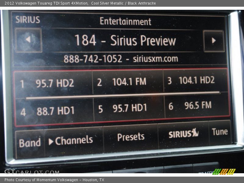 Cool Silver Metallic / Black Anthracite 2012 Volkswagen Touareg TDI Sport 4XMotion