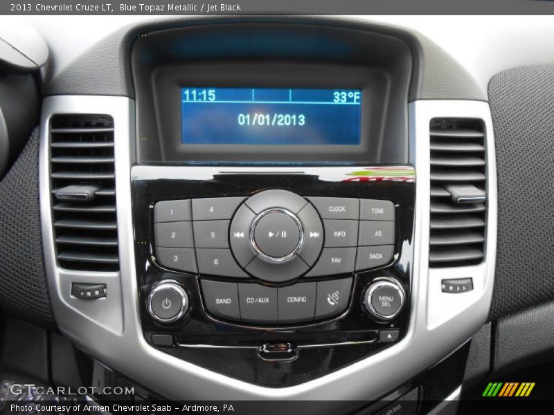 Blue Topaz Metallic / Jet Black 2013 Chevrolet Cruze LT