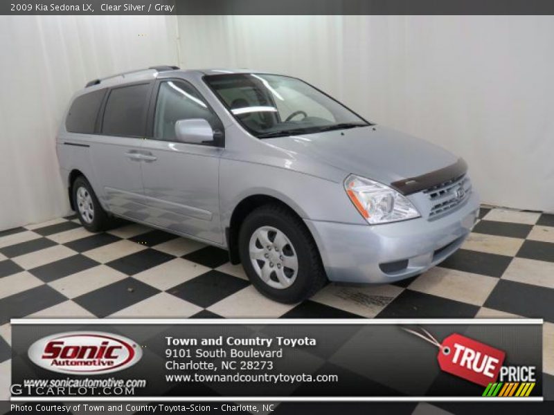 Clear Silver / Gray 2009 Kia Sedona LX