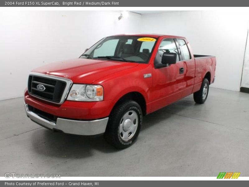 Bright Red / Medium/Dark Flint 2004 Ford F150 XL SuperCab