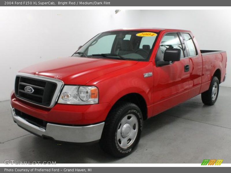 Bright Red / Medium/Dark Flint 2004 Ford F150 XL SuperCab