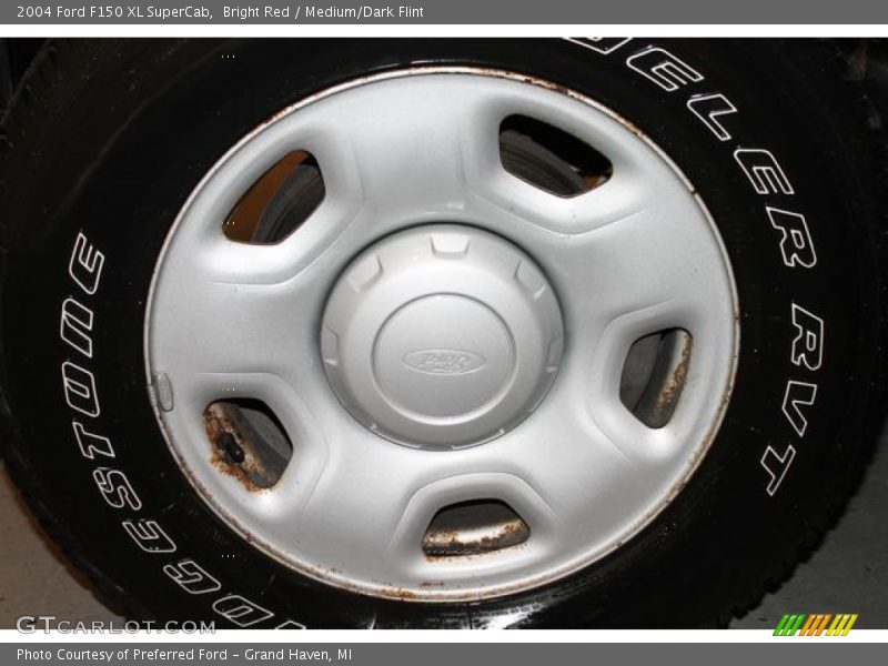 Bright Red / Medium/Dark Flint 2004 Ford F150 XL SuperCab