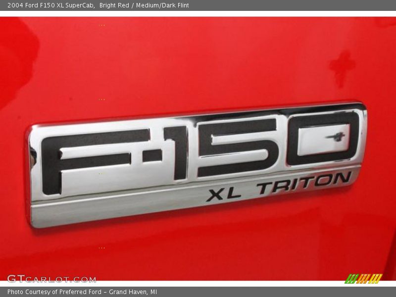 Bright Red / Medium/Dark Flint 2004 Ford F150 XL SuperCab