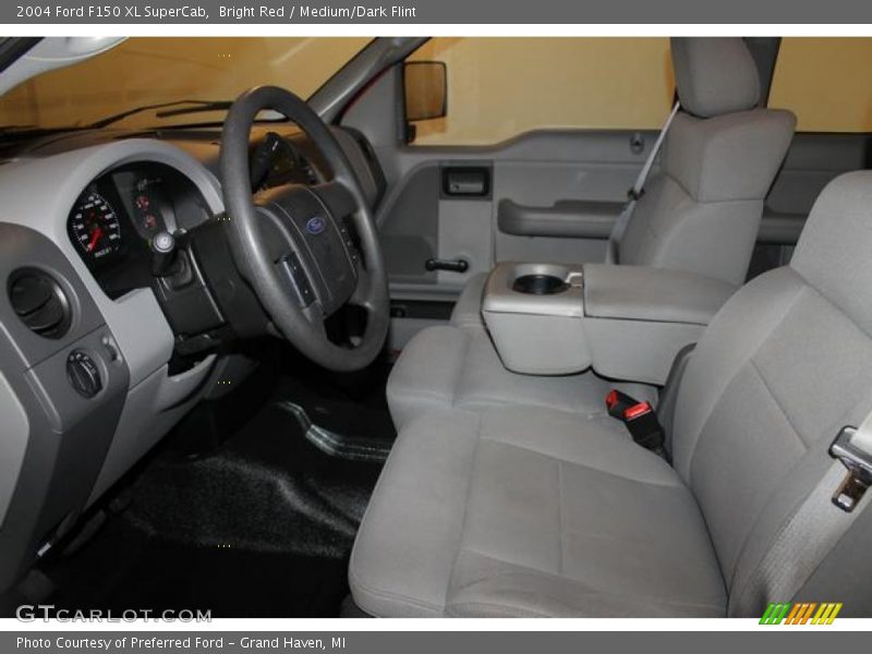 Bright Red / Medium/Dark Flint 2004 Ford F150 XL SuperCab